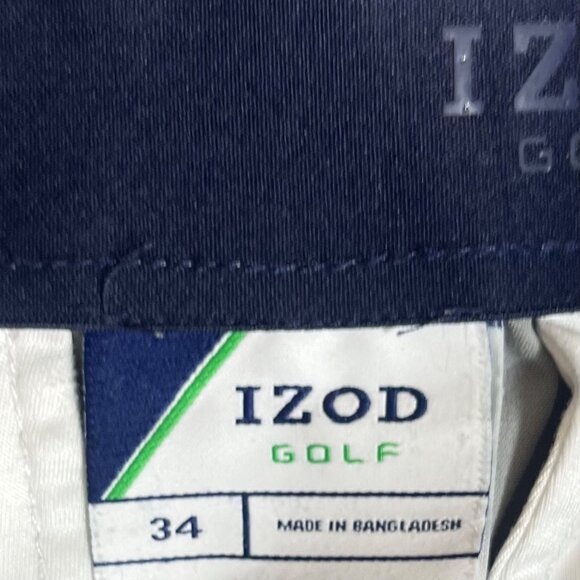 Izod Golf Pants Mens 34x32 Gray Flat Front Performance Wear Stretch Activewear - Picture 7 of 10